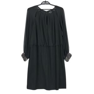 Xscape dress embellished long sleeve shift
